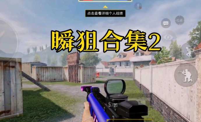和平精英准星辅助瞬狙(和平精英瞬狙秀)